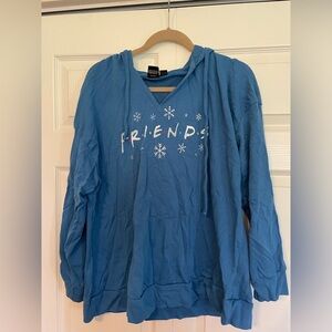 Unisex Snowflake Friends Hoodie Blue XL